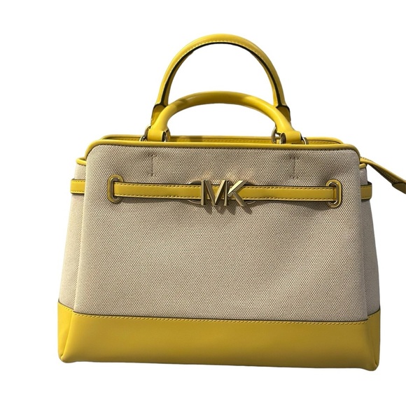 Michael Kors Reed Golden Yellow  Satchel - Picture 1 of 11